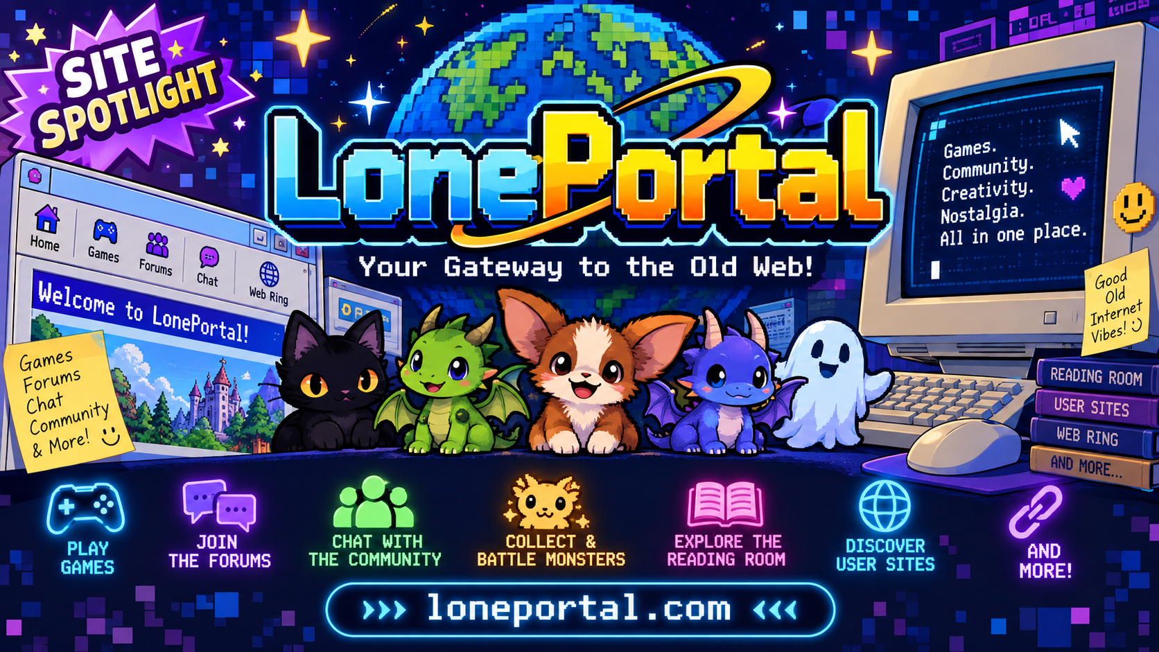 🌐 LonePortal — Your Gateway to the Old Web! 🖥️✨